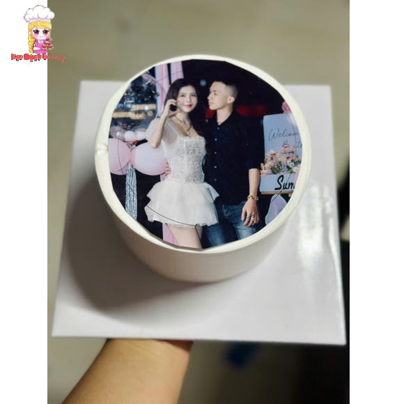 Bánh kem đốt cháy,in hình siêu đáng yêu