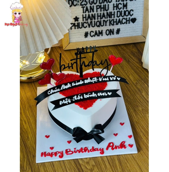 Bánh trái tim tặng anh yêu hot 2025