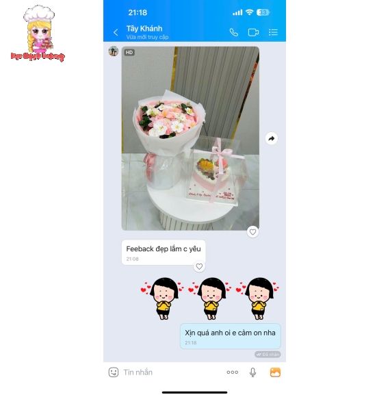 Combo bánh hoa và feedback-Bánh kem ngon tại tân phú