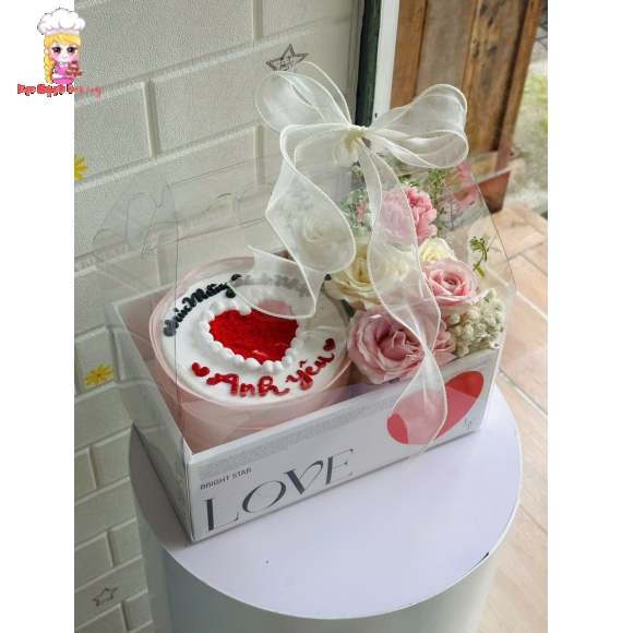 Sét hoa và bánh tone hồng đẹp tại tân phú