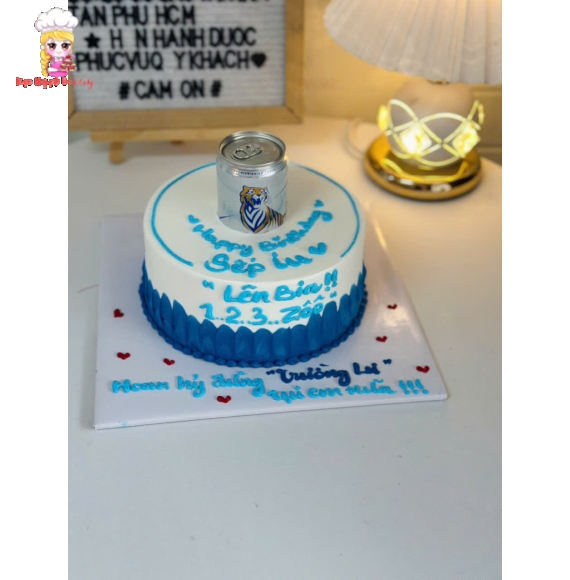 Bánh Kem Lon Bia Tiger Bạc