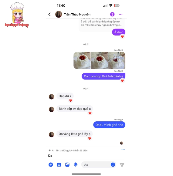 Feedback đáng yêu tại Kẹo Ngọt