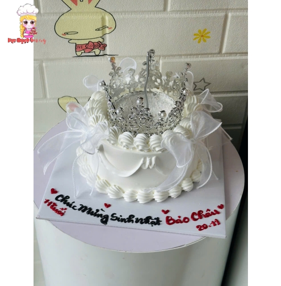 Bánh kem thổi kim tuyến bling bling hot tại Kẹo Ngọt