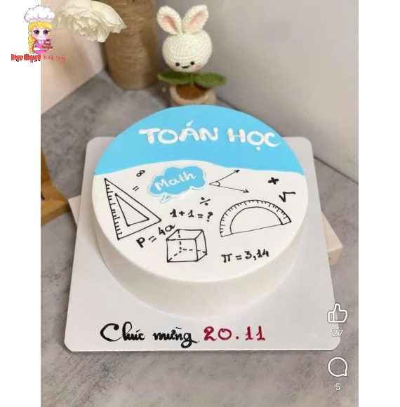 Bánh kem dành tặng thầy cô 20/11 dạy toán