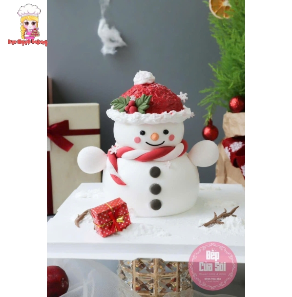 Bánh mẫu tuyết trắng giáng sinh