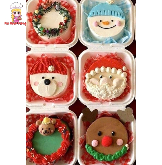 Mẫu bánh kem bento noel
