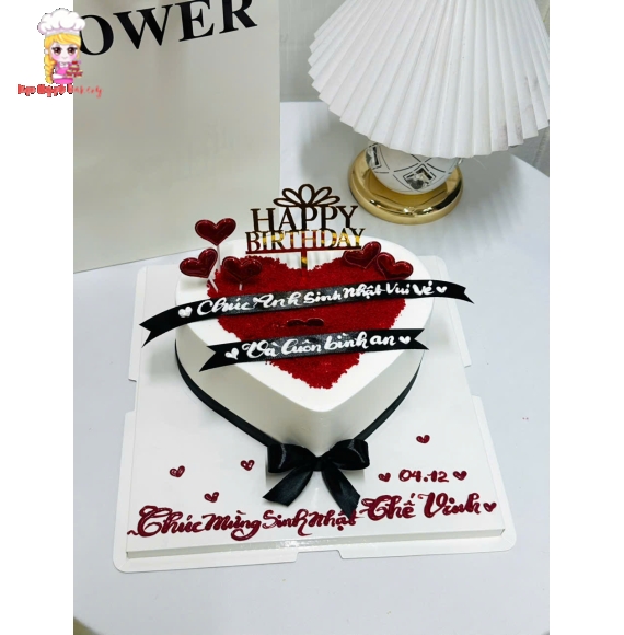 Bánh kem trái tim dành tặng nam