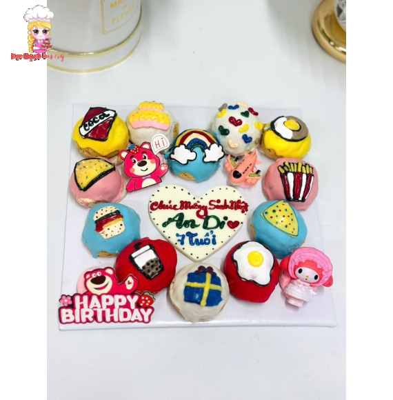 Bánh su kem sinh nhật tặng cháu trai