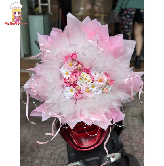 Mẫu hoa sáp thơm mẫu mix theo yêu cầu khách hàng