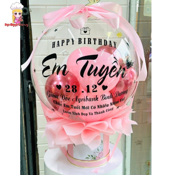 Bóng bay không rút tiền tone hồng