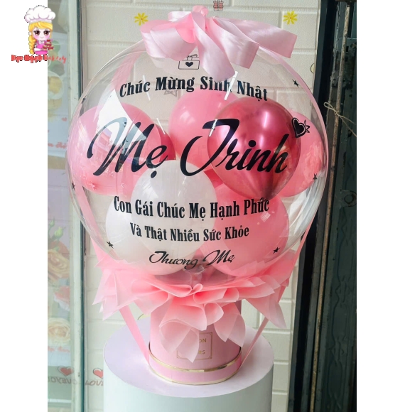 Bóng bay rút tiền tone hồng hot 2026