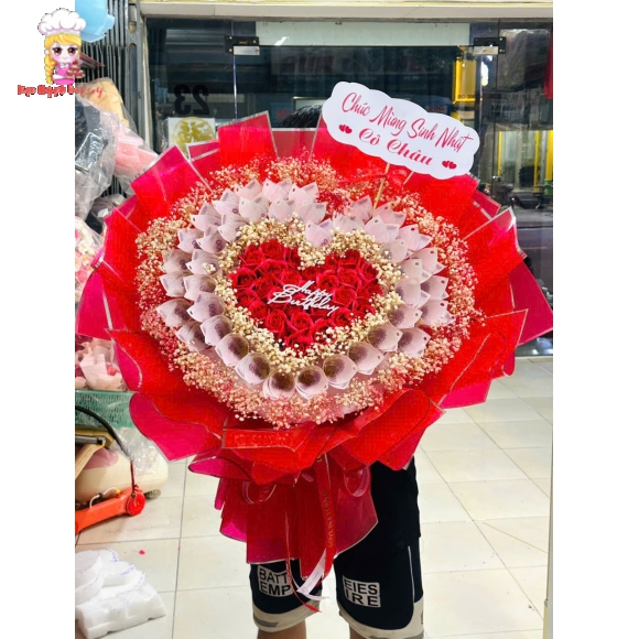 Hoa tiền tờ 200k tặng bạn thân