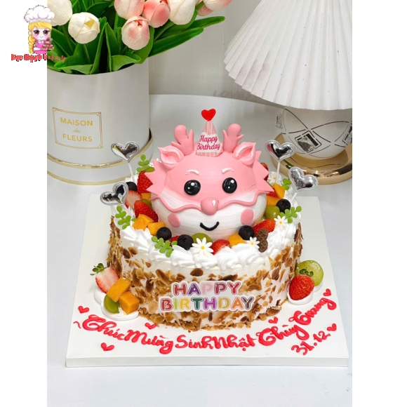 Bánh Kem thôi nôi cho bé gái tuổi rồng