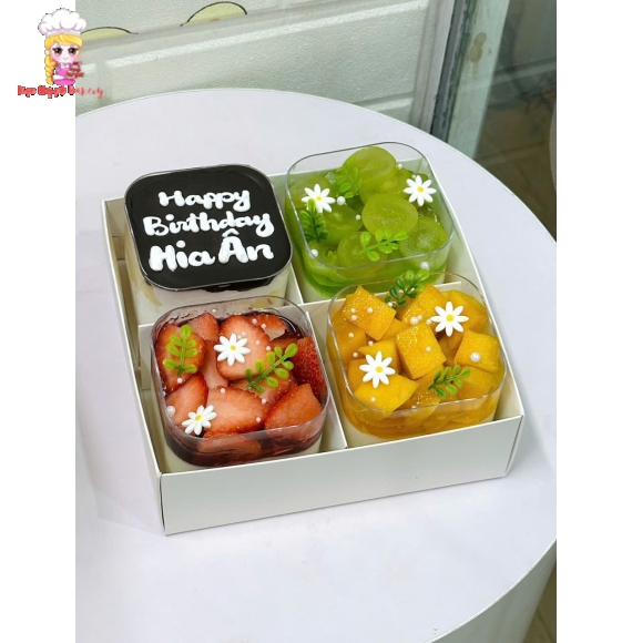 Sét bánh panna cotta cup 4 ly ngon