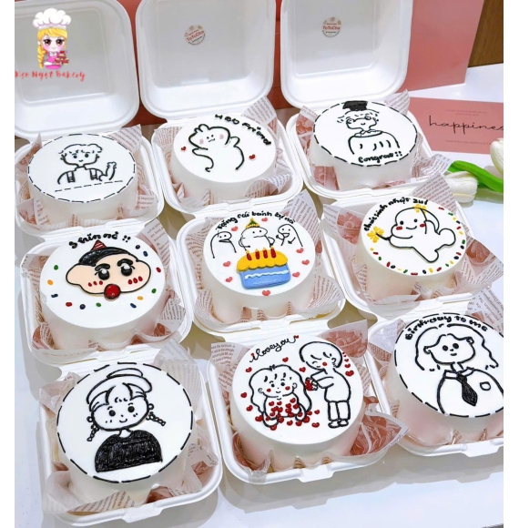 Bánh bento cake Tại Kẹo Ngọt vẻ hình chibi theo yêu cầu