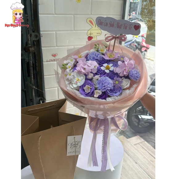 Mẫu bó hoa sáp mẫu đẹp cao cấp làm theo yêu cầu