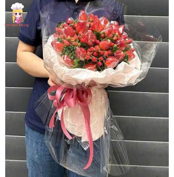 Bó hoa dâu tây tặng valentine