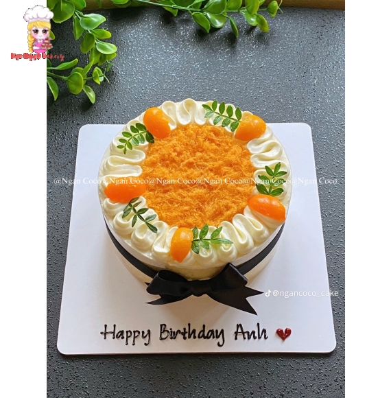 Bánh bông lan trứng muối tặng valentine ở quận 1