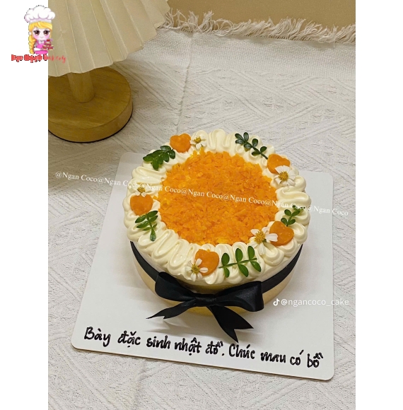 Bánh bông lan trứng muối tặng valentine ở quận 4