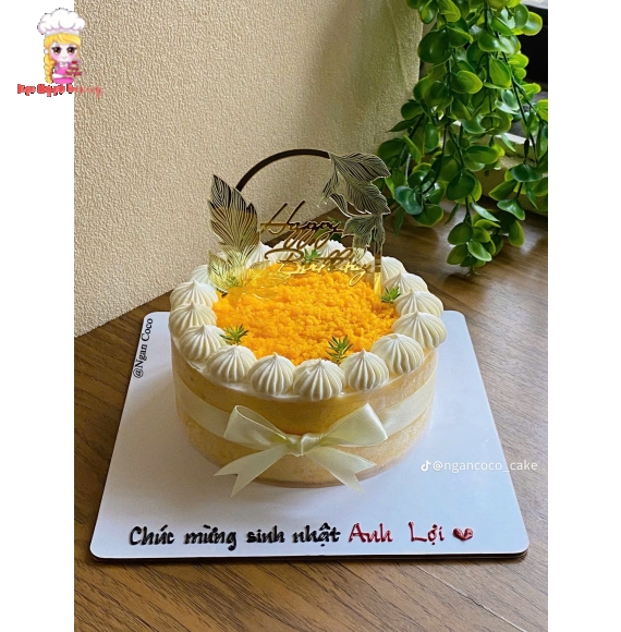 Bánh bông lan trứng muối tặng valentine ở quận 5