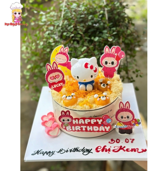 Bánh bông lan trứng muối tặng bé gái hot 2026