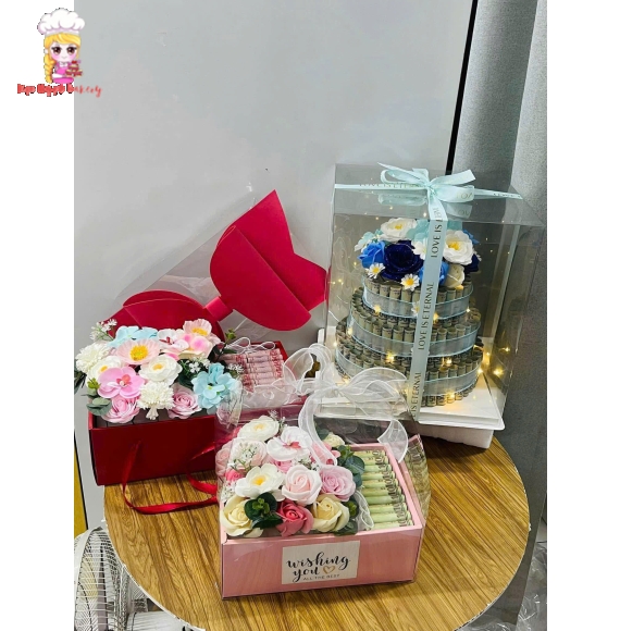 Hộp hoa tiền hot tại Kẹo Ngọt-Cửa hàng bán hoa tiền làm theo yêu cầu