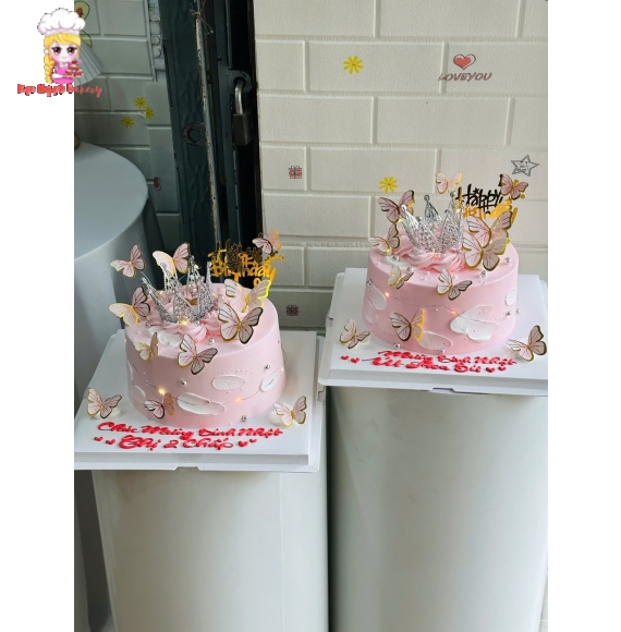 Bánh kem tone hồng-mẫu bánh đẹp tặng 8/3 cho phái nữ