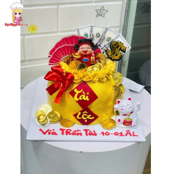 Bánh Kem Chúc Mừng ghi chữ tài lộc