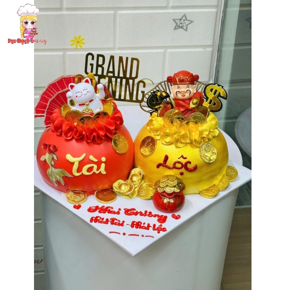 Mẫu Bánh Kem Mừng Khai Trương Đẹp 2026