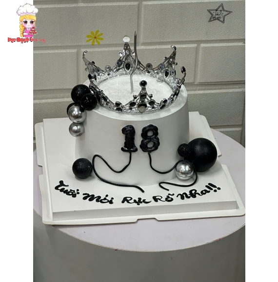 Bánh kem vương miện chúc mừng 18 tuổi 
