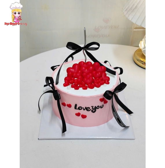 Mẫu bánh kem style hàn quốc siêu hot 2026 tone hồng