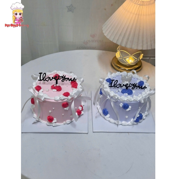 Mẫu bánh đơn giản hoa nhí theo xu hướng hàn quốc