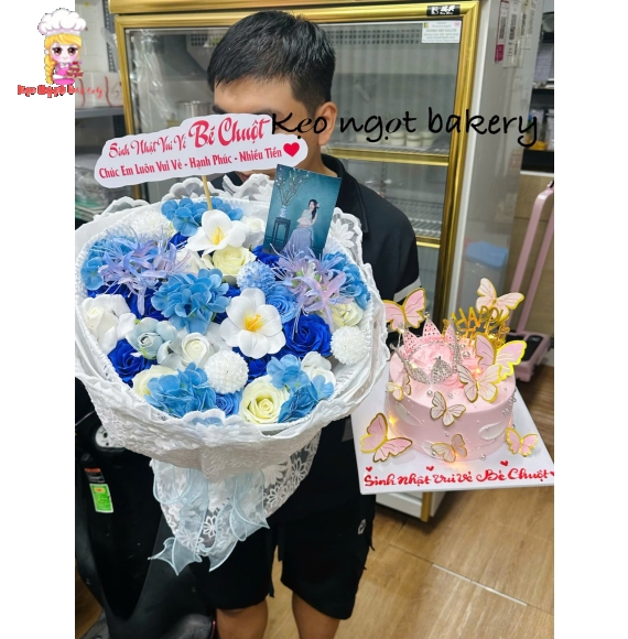 Hoa Sáp Đẹp Tại TP.HCM tone xanh 