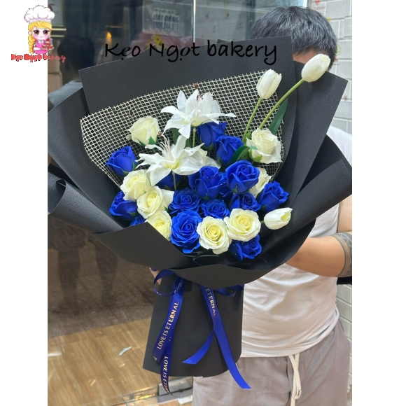 Hoa Sáp Màu Xanh Sang Trọng