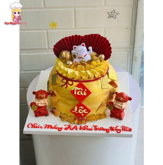 Bánh kem khai trương tài lộc siêu hot 