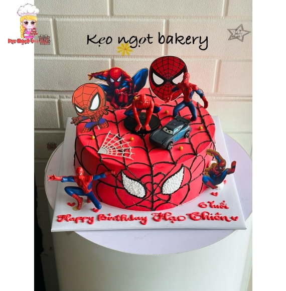 Bánh kem siêu nhân nhện siêu hot tặng bé trai 
