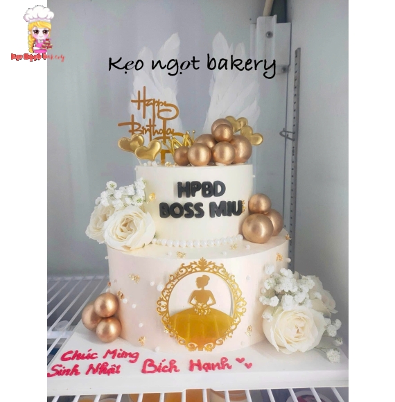Bánh kem sinh nhật 2 tầng tặng các bạn nữ 