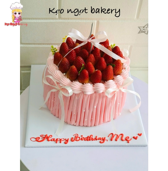 Bánh kem tone hồng tặng mẹ 