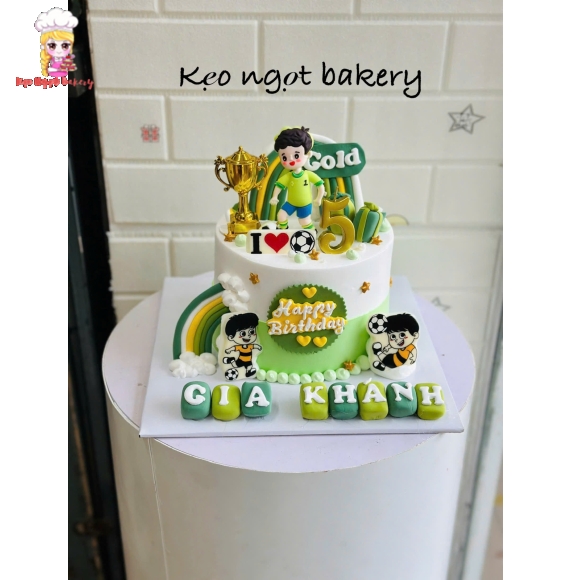 Bánh kem cầu thủ dành tặng các bé trai yêu thể thao 