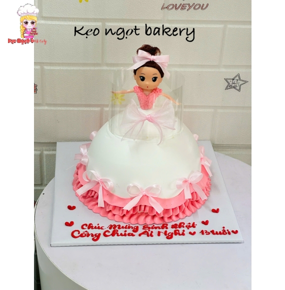Bánh kem công chúa tặng các bé gái siêu hot 