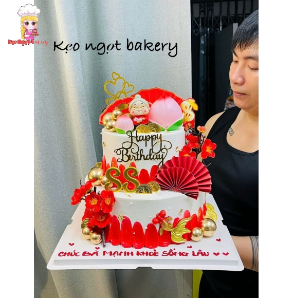 Mẫu bánh kem tặng bà yêu 