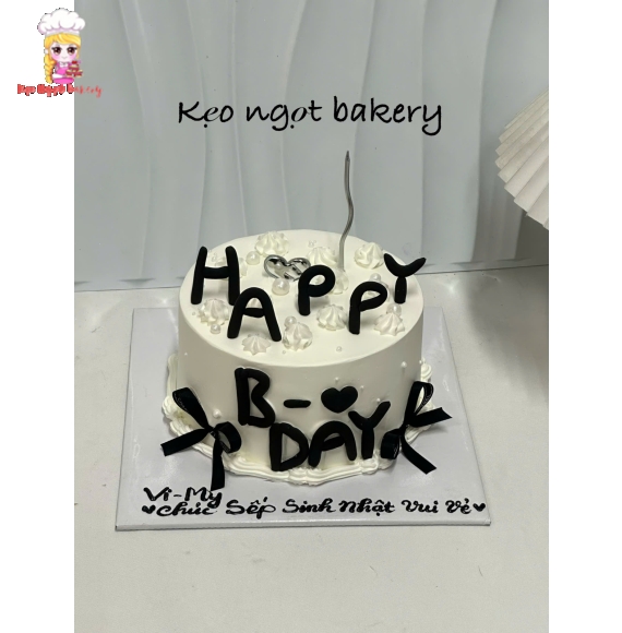 Bánh kem tone trắng siêu sang tặng sếp 