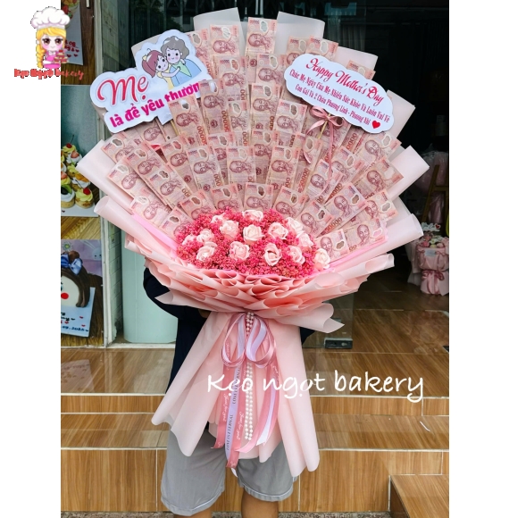 Hoa tiền tờ 50k tặng vợ yêu hot năm nay