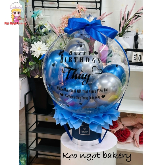Bóng bay tone xanh tặng nữ siêu hot 2026