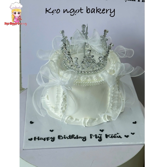 Bánh kem thổi kim tuyến bling bling tặng bạn thân 