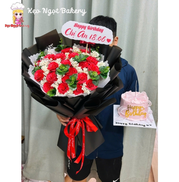 Bó hoa sáp tone đỏ tặng người yêu hot 